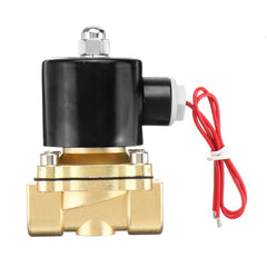 1/2 Inch Brass Electric Solenoid Valve AC 220V/DC 12V/DC 24V Normally Closed Water Air Fuels Valve