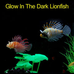 Glow In The Dark Artificial Aquarium Lionfish Ornament Fish Tank Jellyfish Decorations