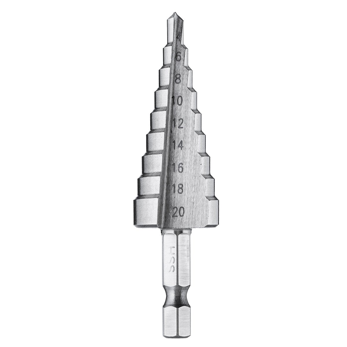 4-12/20/32mm HSS Hex Shank Step Drill Bit High Step Steel Hole Cutter