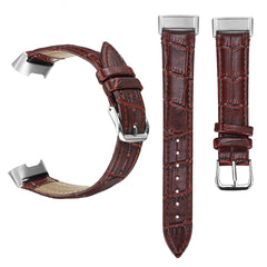 Classic Genuine Leather Wristband Strap Watch Band for Fitbit Charge 3 Smart Watch