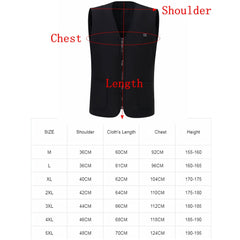 Electric USB Power Supply Warm Heated Vest Intelligent Heating Jacket Racing Coat Best For Winter