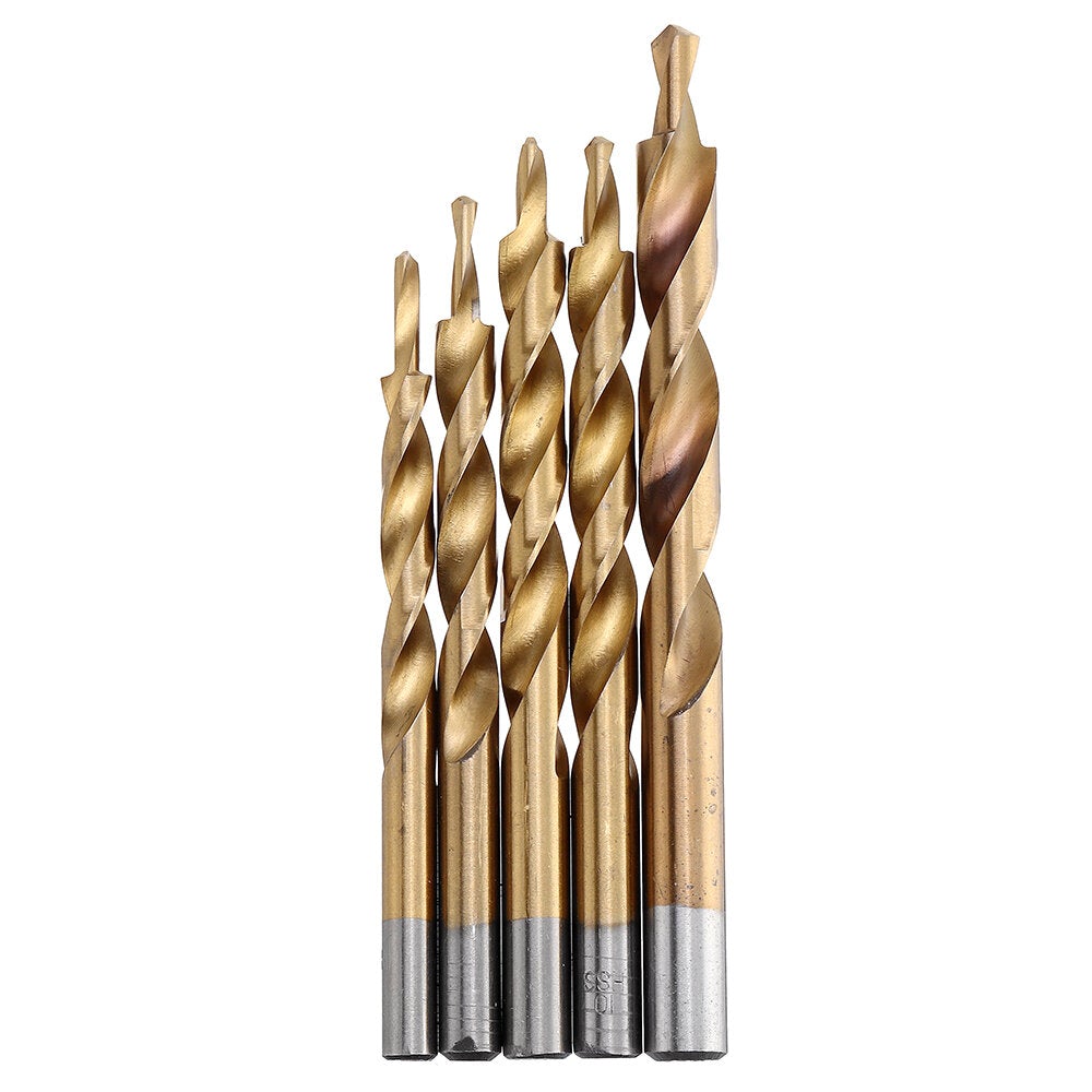 Titanium Coating Twist Step Drill Bits for Manual Pocket Hole Jig Master System 8-4/9-5/10-5/10-6/12-8mm