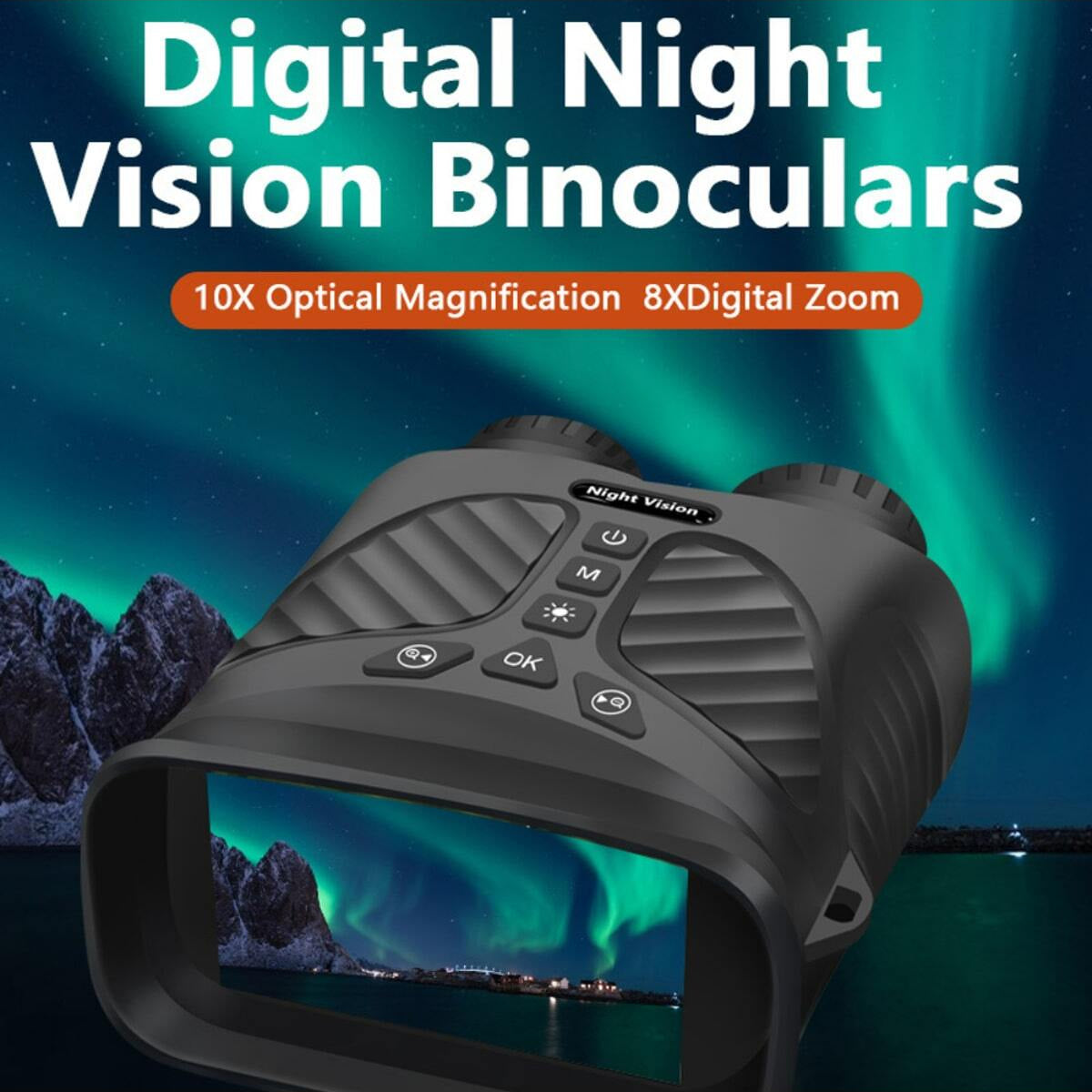 2.5k Binocular Night Vision Telescope with 8x HD Zoom and Multilingual Support