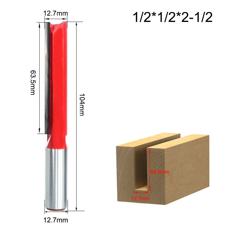 1/2 Inch Shank Extra Long Straight Router Bit 3" Blade 1/2" Cutting Flush Trimming Milling Cutter for Wood Woodworking Tools