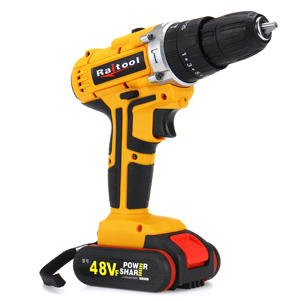 48VF Cordless Electric Impact Drill Rechargeable 3/8 inch Drill Screwdriver