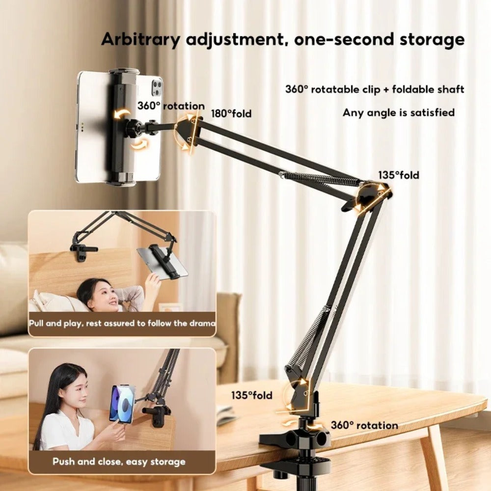 Adjustable Mobile Phone & Tablet Stand - Bedside, Desktop, Cantilever Holder