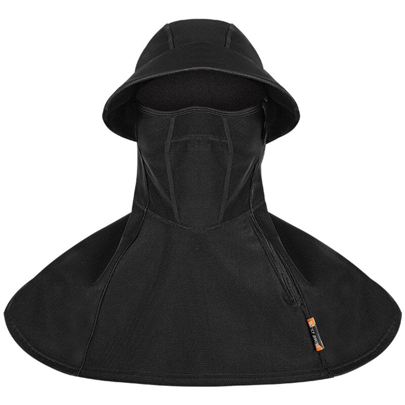 Winter Big Brim Headgear Motorcycle Cycling Balaclava Hood Warm Fleece Windproof Ski Fishing Women Men Bike Hat Cap