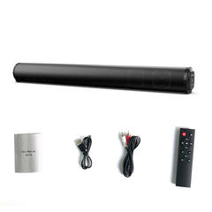 Bluetooth 5.0 Soundbar Sound Bar Stick Music Player Metal Cylindrical Remote Control Speakers