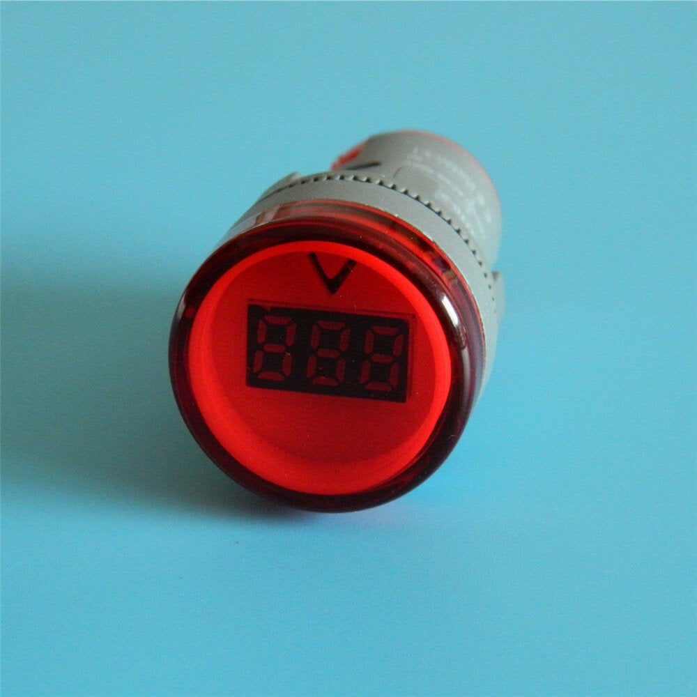 22mm AC 60V-450V LED Digital Voltmeter Indicator Lamp Voltage Gauge Monitor