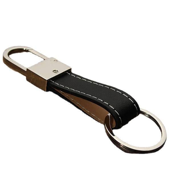 Men's Leather Belt Keyring Keychain