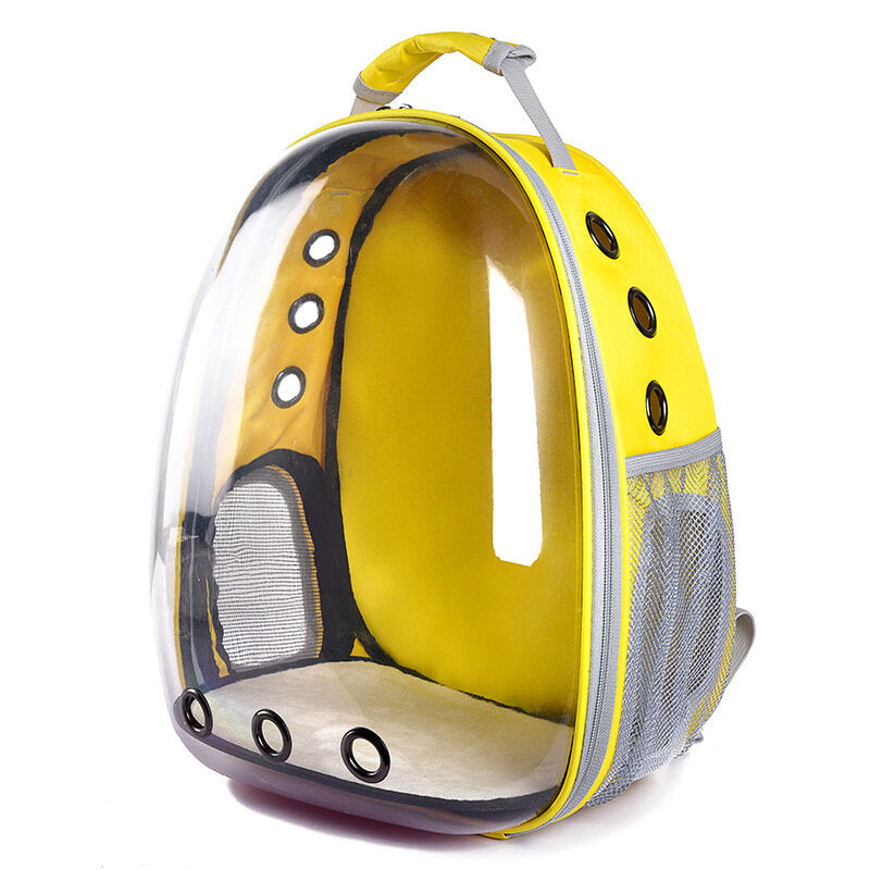 Dog Cat Transparent Space Capsule Breathable Shoulder Bag Pet Outside Travel Portable Carry Backpack