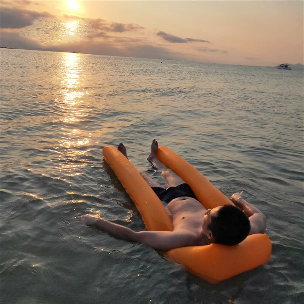 2x0.7M Inflatable Water Hammock Sofa Floating Bed Air Mattresses No Pump Needed Portable Floats Lounger Chair For Summer Swimming Pool Beach Travel