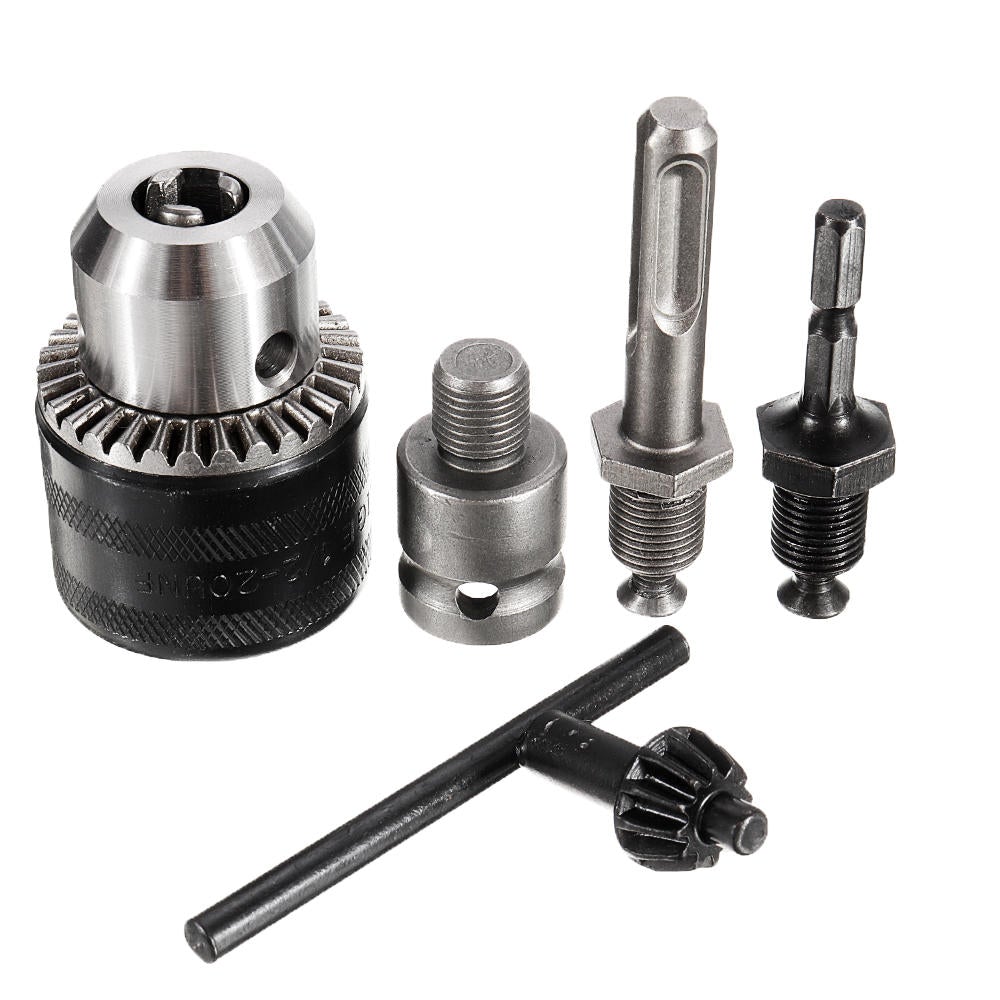 1.5-13mm Drill Chuck Drill Adapter 1/2-20UNF Thread Changed Impact Wrench Into Eletric Dril