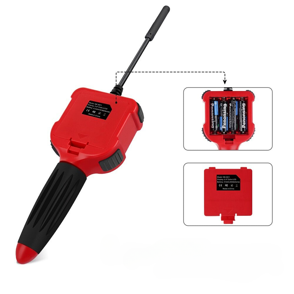 Professional Industrial HD Borescope with 2.4 Inch LCD Screen 5.5mm Borescope Inspection Camera 1/3M Cable USB Waterproof