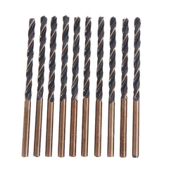 10pcs High Speed Steel Titaniium Coated Drill Bit Set Hexx Shank  3.0-4.5