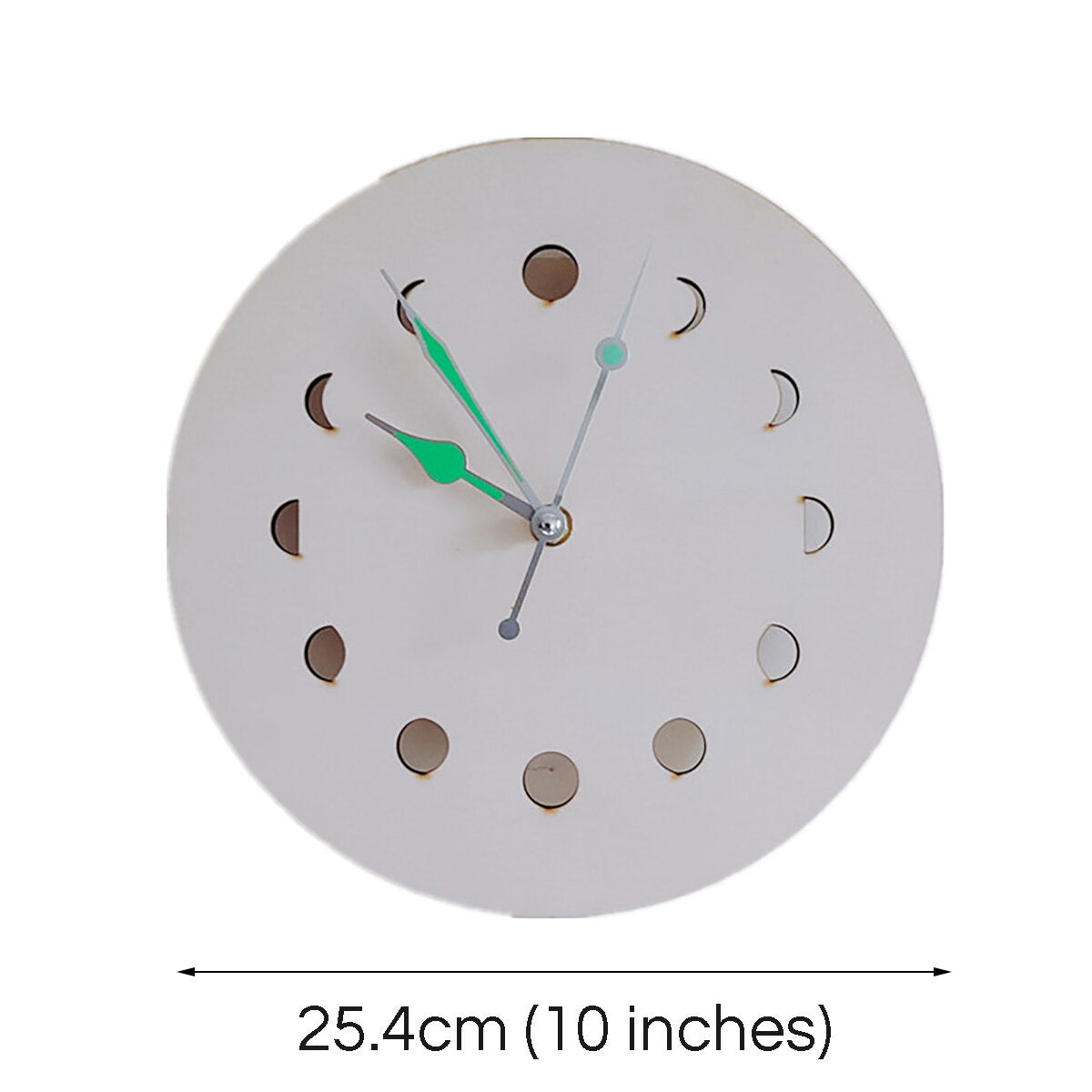 10 Inch Luminous Night Light Clock Non-ticking Wall Clock for Office/Living Room/Bedroom/Kitchen