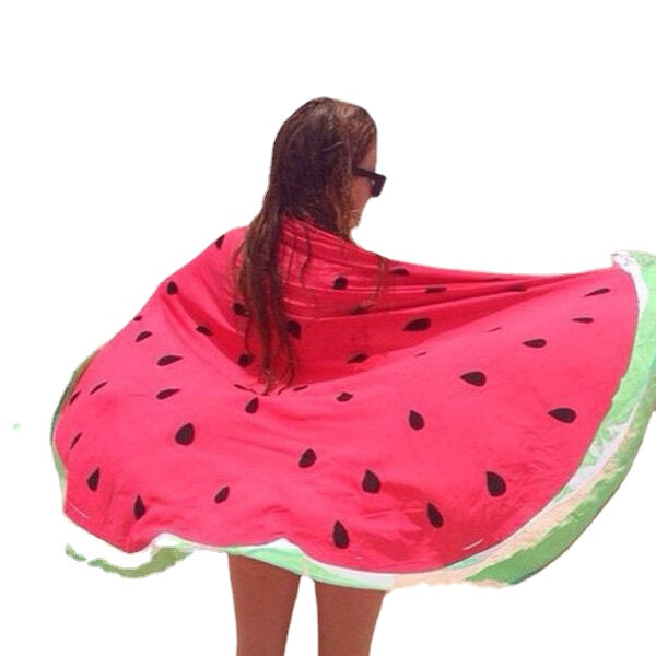 150cm Donut Pizza Pineaaple Printing Thin Dacron Beach Towel Shawl Bed Sheet Tapestry