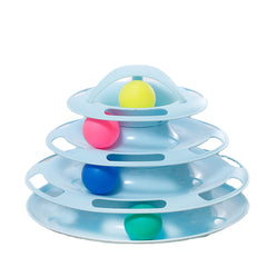 Cat Tracks Cat Toy Four Levels Of Interactive Play Circle Track With Moving Balls Fun Mental Physical Exercise Puzzle Toy