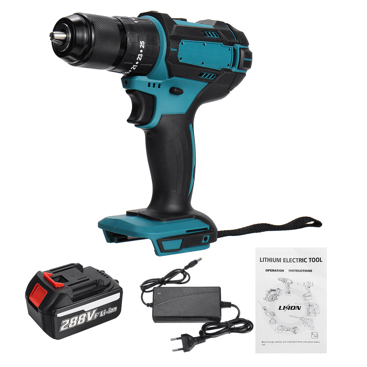 13mm 800W Cordless Electirc Impact Drill Driver 25+3 Torque Electric Drill Screwdriver