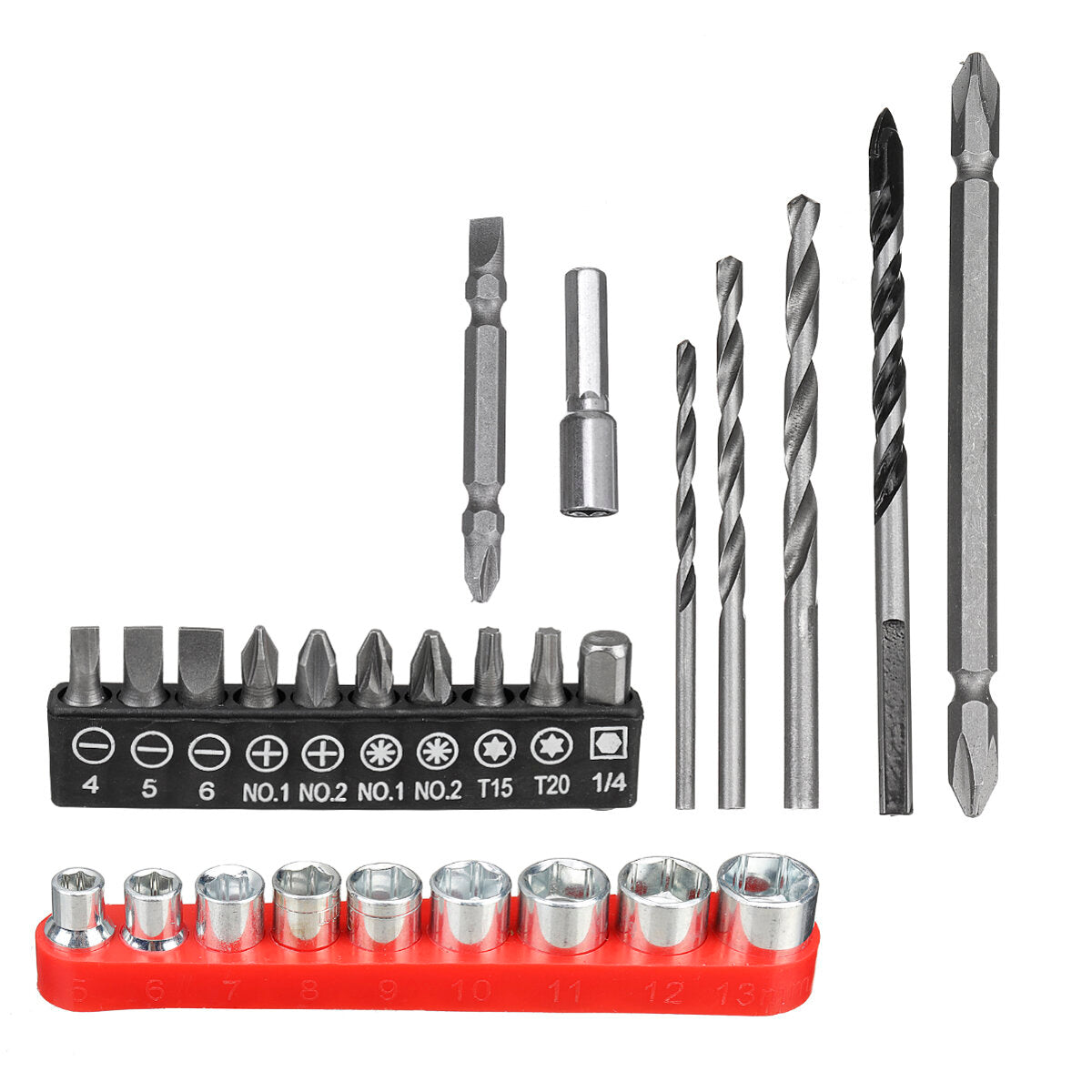 3 In 1 Electric Drill Kit 26Pcs For Hammer Drill Screwdriver Bits With Adapters Hole Drill