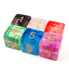 7Pcs Transparent Polyhedral Dices Multi-sided Dice