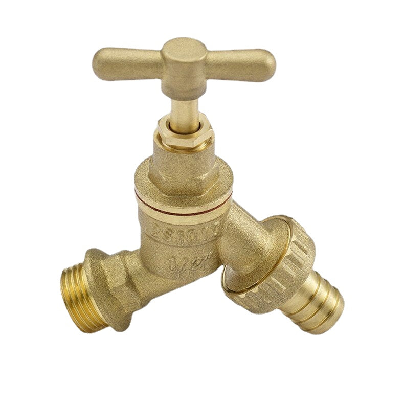 1/2 Inch Brass Slow-closing Faucet Ton Barrel Joint Accessories Outlet Water Tap Valve For Garden Irrigation