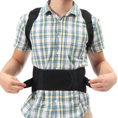 Adjustable Hunchbacked Posture Corrector Lumbar Back Magnets Support Brace Shoulder Band Belt