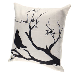 Branch Bird Throw Pillow Case Cushion Cover Linen Pillow Protector 45*45cm Home Decor for Bedroom Couch Sofa Bed Car