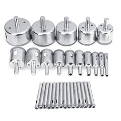 5/35Pcs 6-50mm Diamond Hole Saw Drill Bit Set Tile Ceramic Glass Marble Cutter