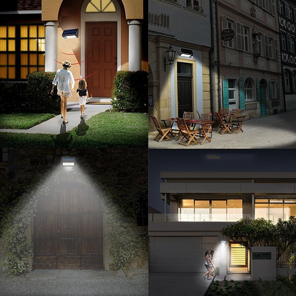 38 LED Solar Light Outdoors Wall Street Lamp 3 Modes PIR Motion Sensor Garden Light Waterproof Security Solar Powered Sunlight