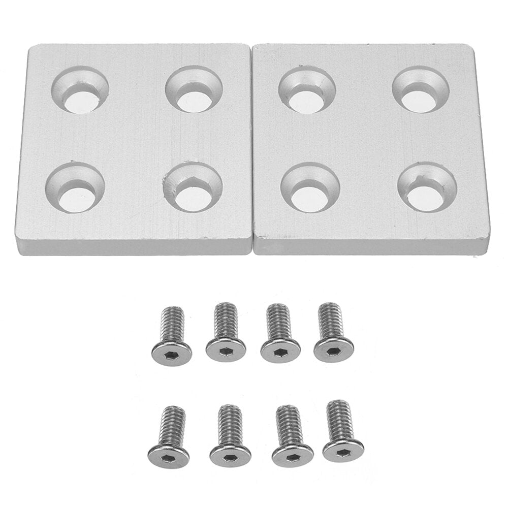 2Pcs 4040 Aluminum Profile End Cap Cover Plate Single/Double Holes 40*40 Double Slot Metal Cover For Aluminum Profiles