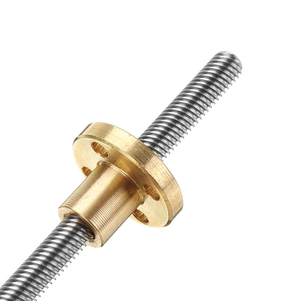 100mm T6 Lead Screw 6mm Thread 1mm Pitch Lead Screw with Flange Copper Nut