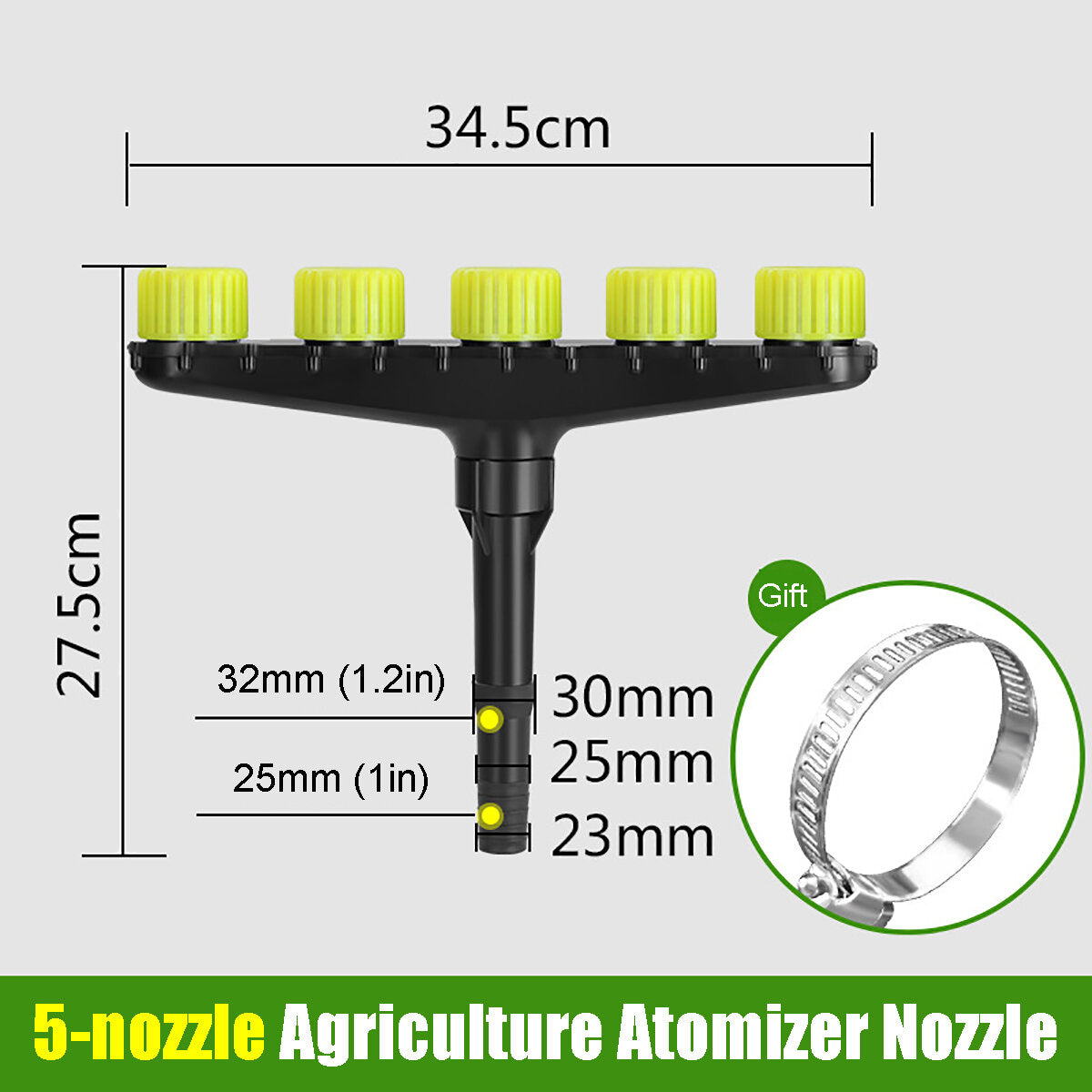 3/4/5/6 Nozzles Atomization Drip Water Sprayer Irrigation Sprinkler Kit for Agriculture Lawn Garden Patio Greenhouse