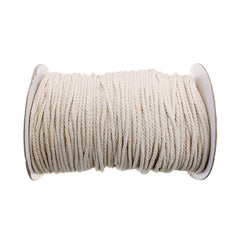 4mm Braided Cotton Rope 3 Strands Natural Braided Twisted Cotton Cord Rope Multi-functional Tools