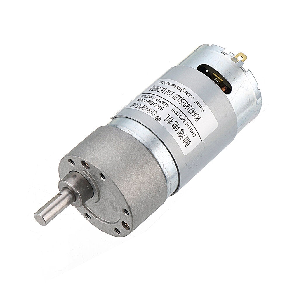 12V 330/550/1650rpm Reduction Gear Carbon Brush High Torque DC Geared Motor