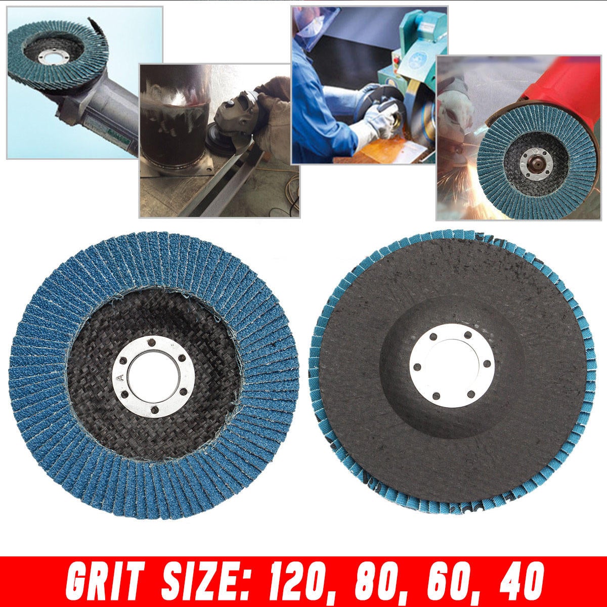 100mm Grinding Wheel 40/60/80/120 Grit Flap Disc 4 Inch Angle Grinder Sanding Tool