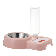 2 In 1 Autoxic Pet Bowl 500ml Adjustable Drinking Fountain Dog Cat Food Feeder