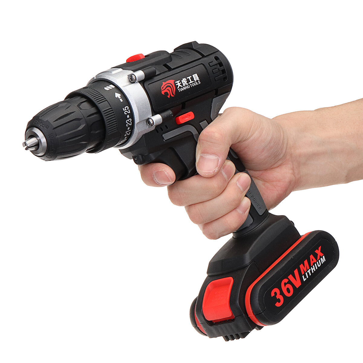 36V Electric Cordless Drill 28NM Brushless Screwdriver With LED Rechargeable Battery