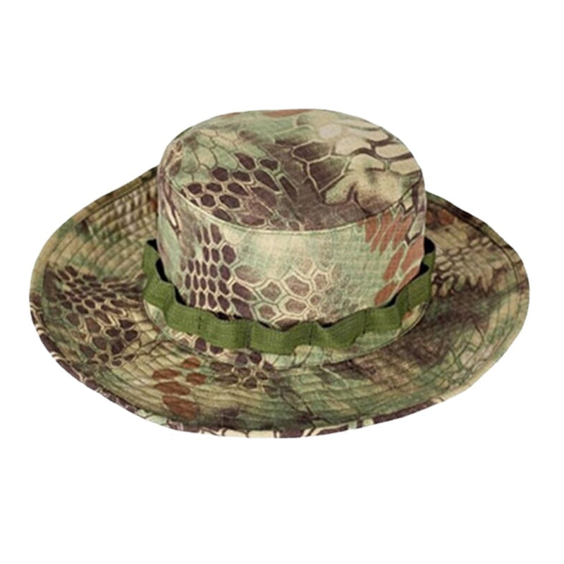 Tactical Airsoft Camouflage Boonie Hats Army Cadet Military Cap Summer Outdoor Camping Hiking Round Fishing Hat