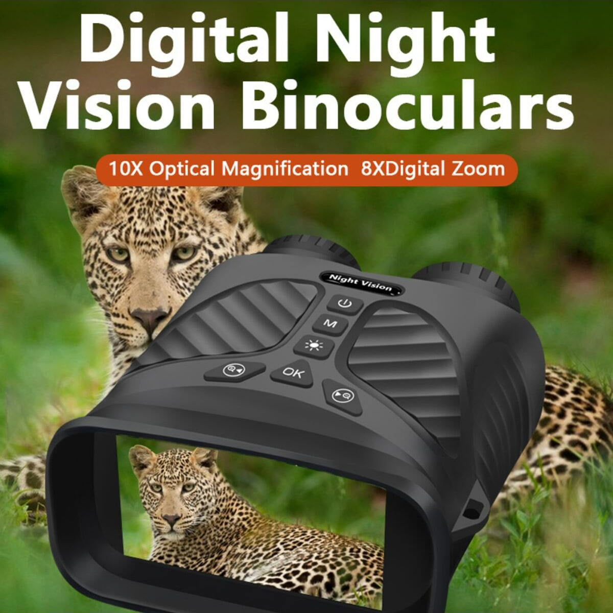 2.5k Binocular Night Vision Telescope with 8x HD Zoom and Multilingual Support