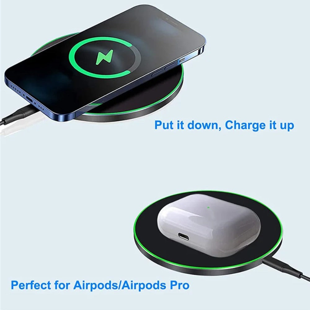 100W Fast Wireless Charger for iPhone, Samsung, Xiaomi, Hui - Induction Pad