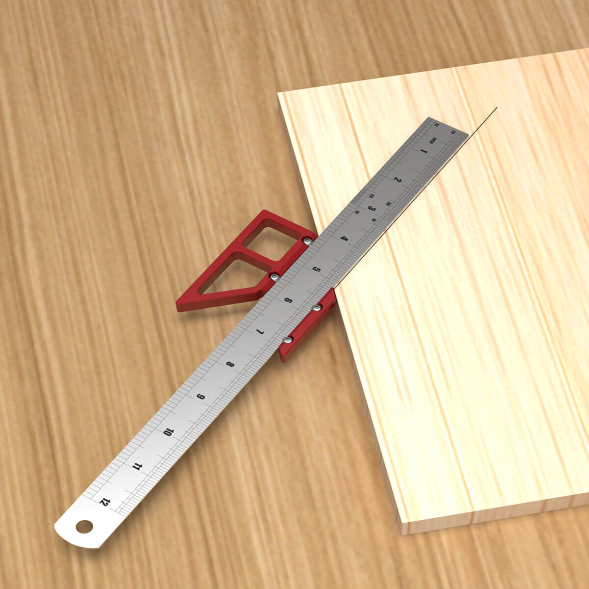 Multifunctional Woodworking Scribe and Marking Gauge - 45/90 Degree Angle Ruler
