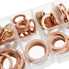 100Pcs Assorted Copper Sealing Solid Gasket Washer Sump Plug Oil For Boat Crush Flat Seal Ring Tool Hardware 1 order