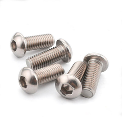 50Pcs M6 Carbon Steel Hex Socket Button Head Screw Bolts 10-20mm