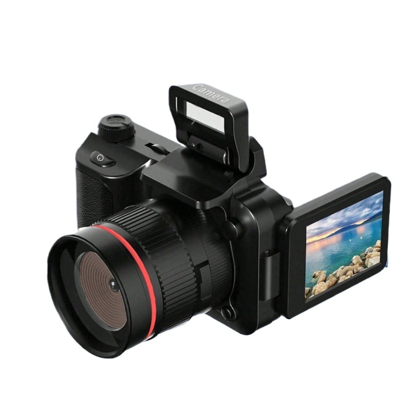 CR12 Digital Camera: 32GB RAM, 1600W Pixels, 1080P, 16X Zoom, Anti-Shake, 2.4-Inch Flip-Screen, Black