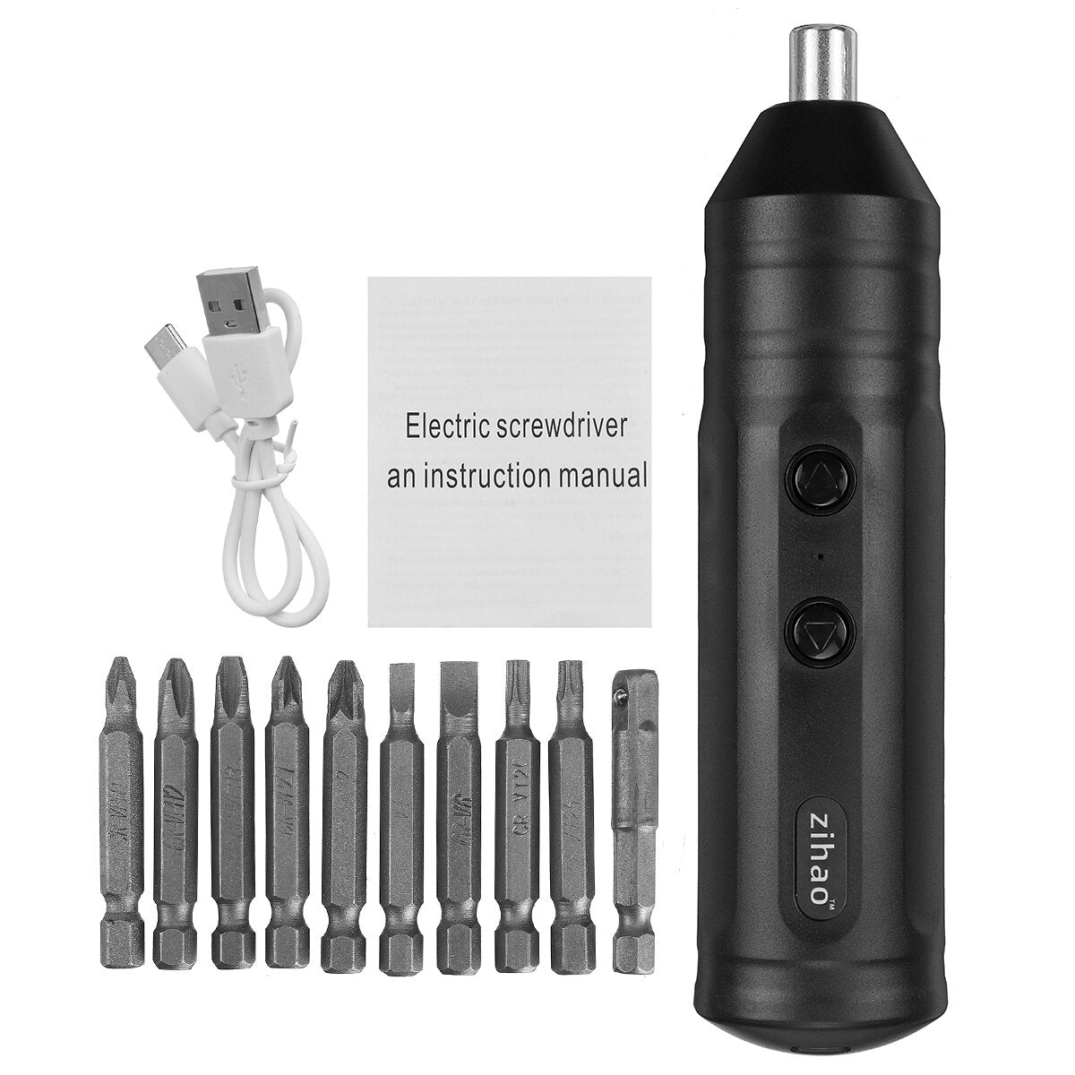 1PC/10PCS/45PCS Portable Mini Electric Screwdriver Smart Cordless Automatic Screwdriver Multi-function Bits Portable Power Tools Set with Bits