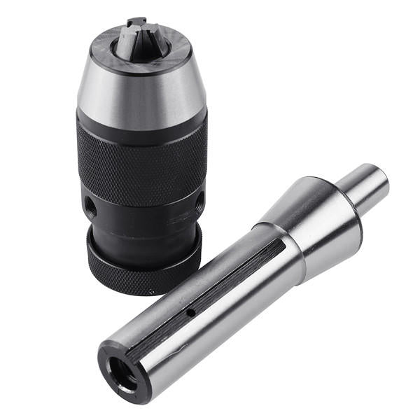 1/32 - 1/2 Inch 1-13mm 6JT Keyless Drill Chuck Tool Self Tighten with R8 Shank For CNC