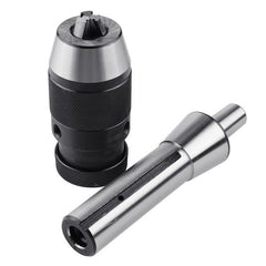 1/32 - 1/2 Inch 1-13mm Keyless Drill Chuck Tool Self Tighten with R8 Shank For CNC