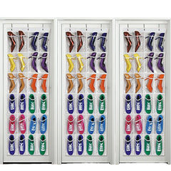 24Pocket Hanging Over Door Stainless Steel Holder Shoes Nonwoven Fabric Organizer Storage Door Wall Closet Bag