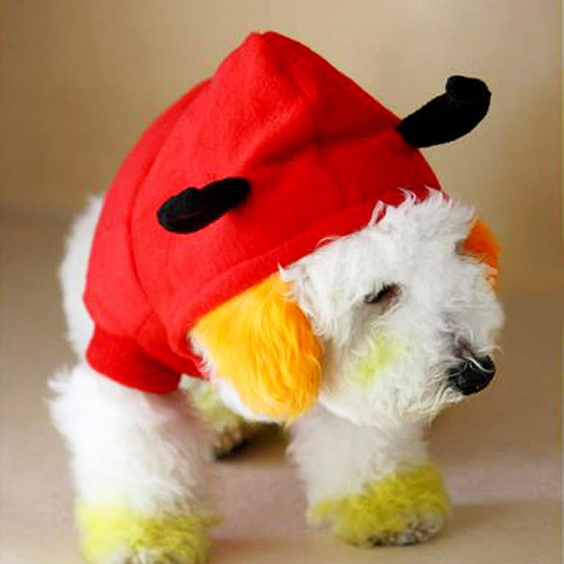 Christmas Pet Dog Cat Outstanding Devil Clothes Puppy Winter Warm Costume Red Coats Outterwear